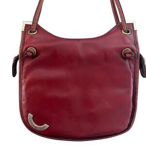 Unique Rare Vintage Etienne Aigner Oxblood Leather Shoulder Bag